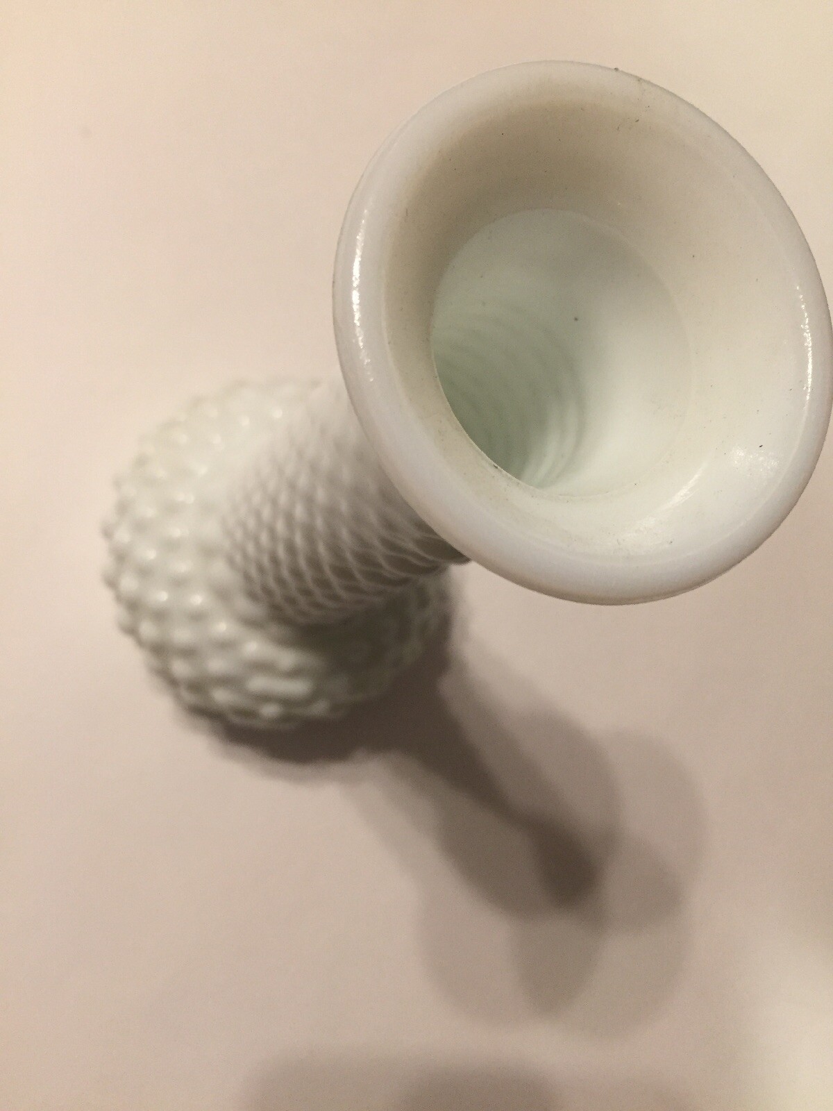 Vintage White Milk Glass 7 1/2″ Hobnail White Bud Vase by E.O. Brody Co.