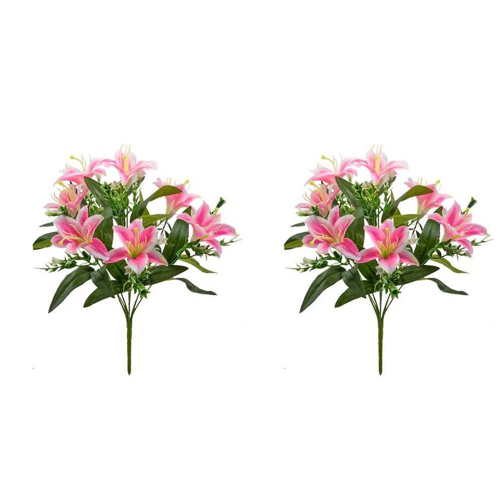 Realistic Artificial Lily Bouquet for Elegant For Wedding and Home Decor