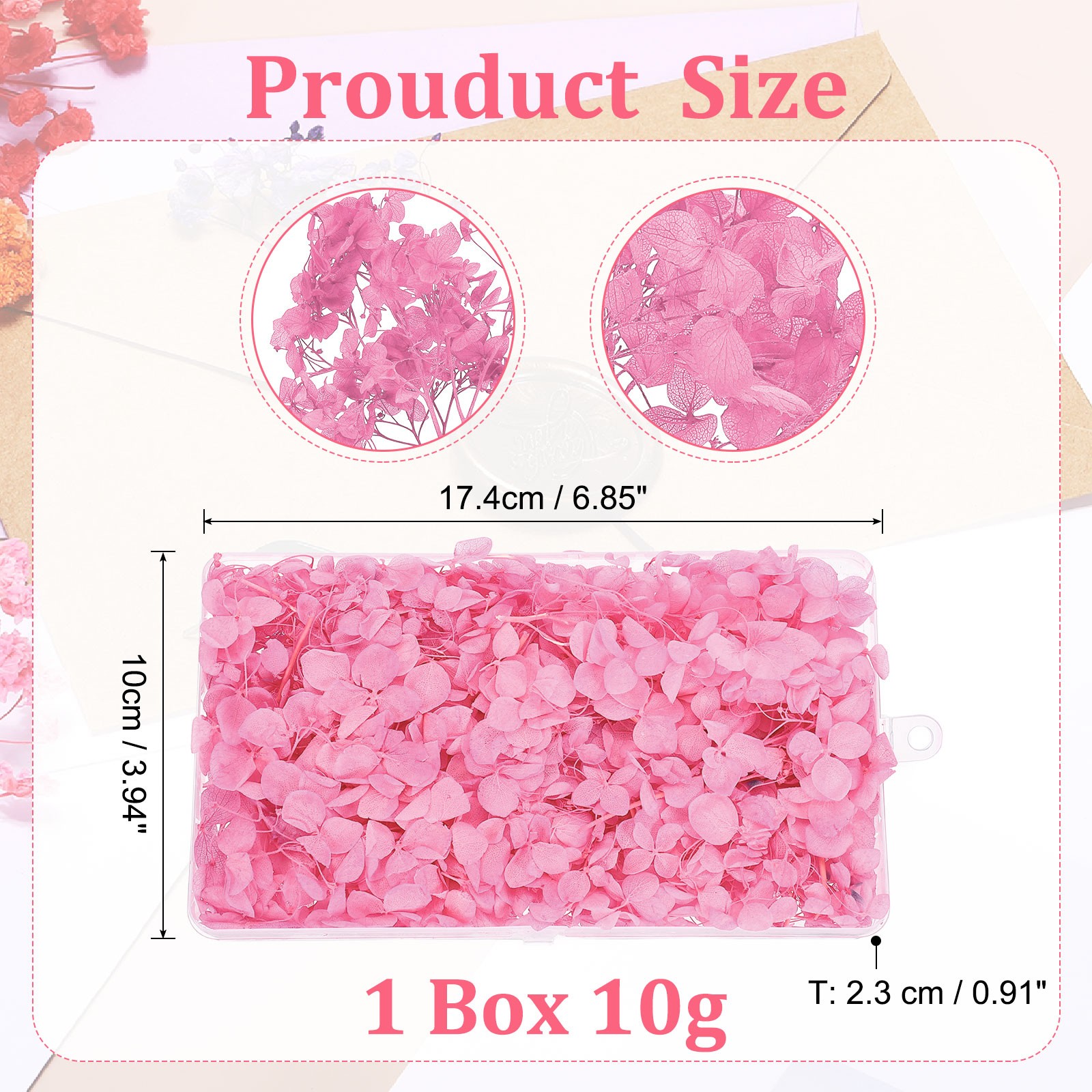 10g Mini Dried Hydrangea Flower Natural Pressed Flower Real Hydrangeas Rose Pink