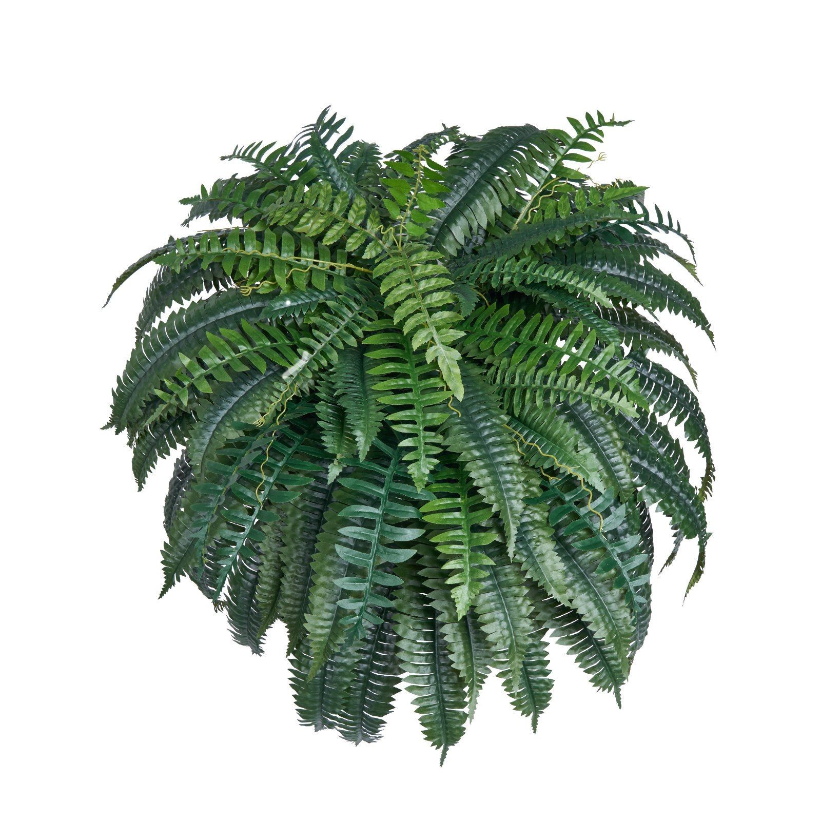 Dense 88-Branch Boston Fern, 43-47in Spread, PE+Silk Lifelike Artificial Plant