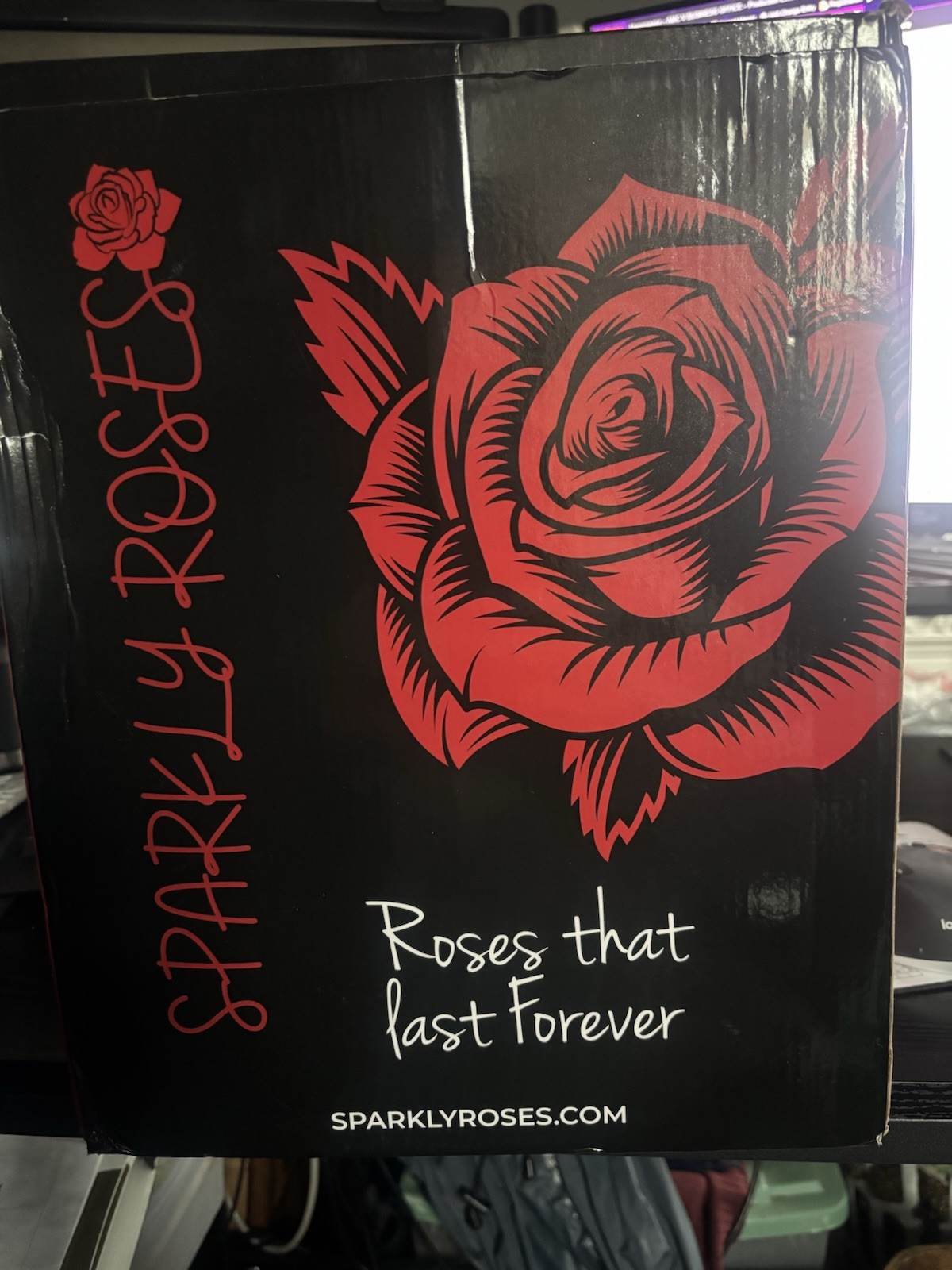 Sparkly Roses Red Teddy Bear