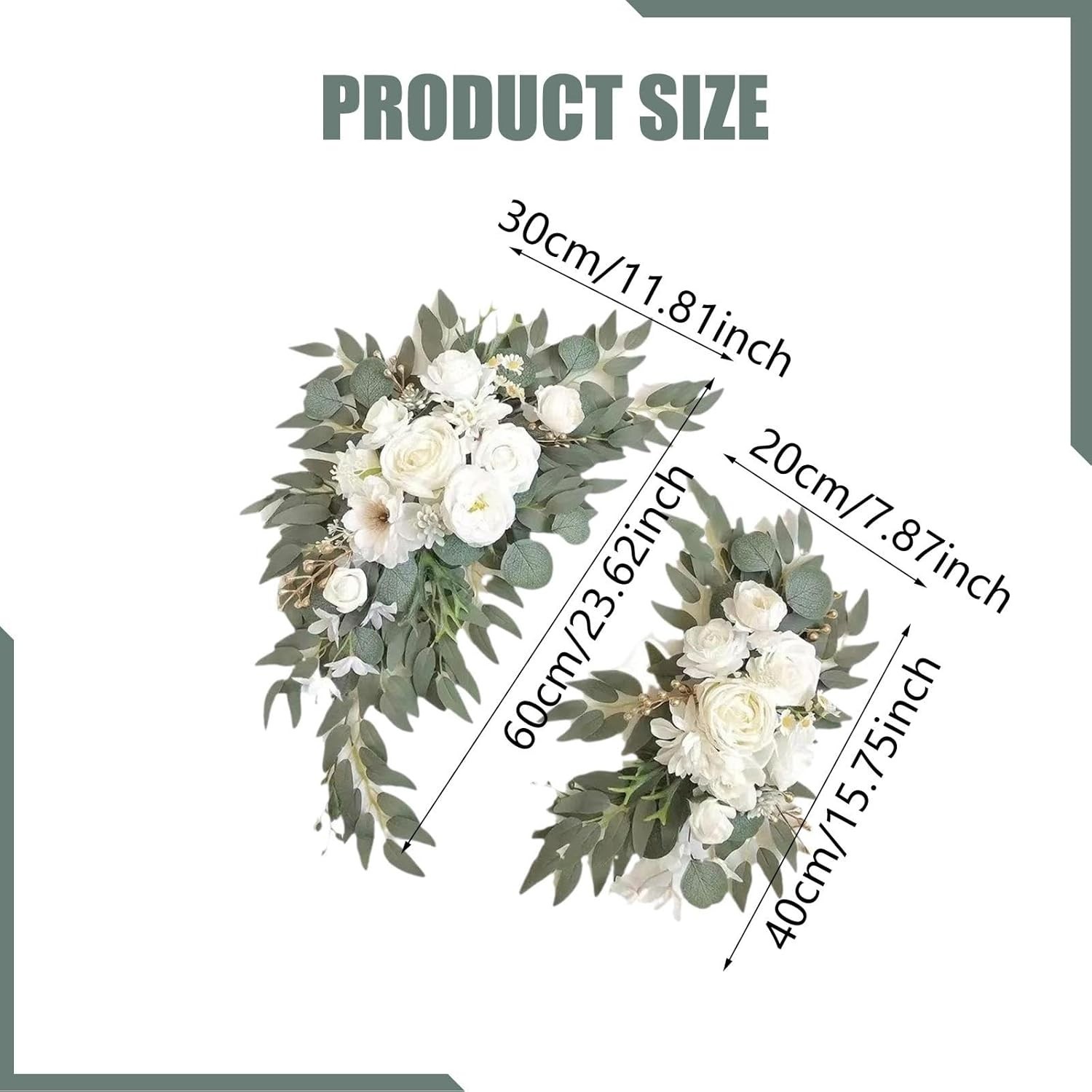 Wedding Arch Flowers Set of 4 for Wedding Welcome Sign Artificial Wedding Flower