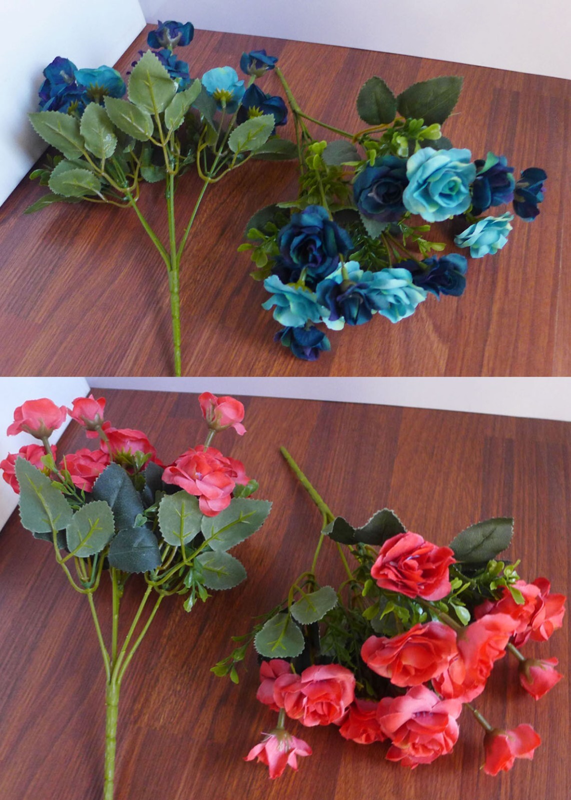 Artificial Plants Rose Flowers Fake Grass Wedding Decora (buy 2 get 2 free)