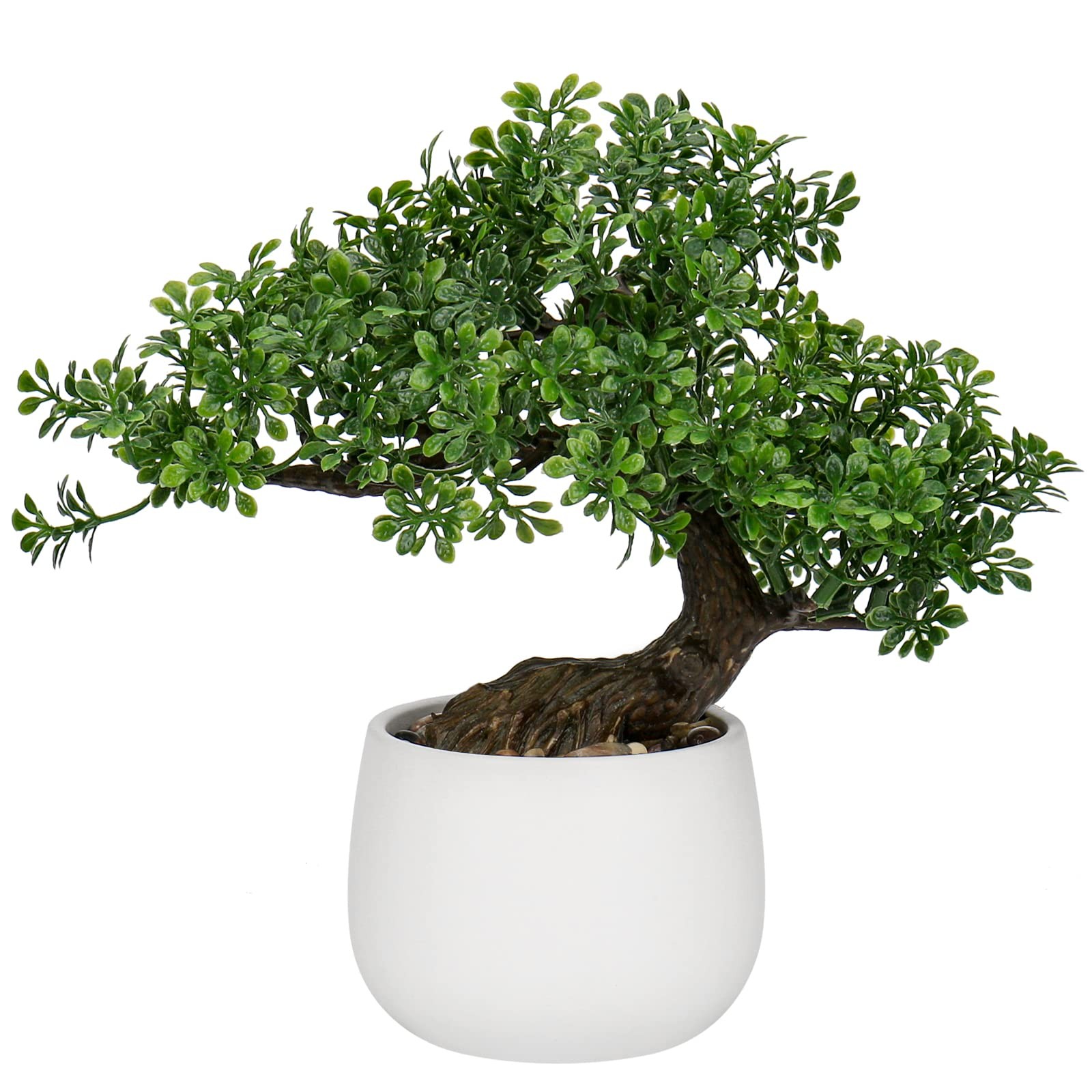 Fake Bonsai Tree Zen Juniper Bonsai Plant 9” Tall Artificial Bonsai Trees wit…