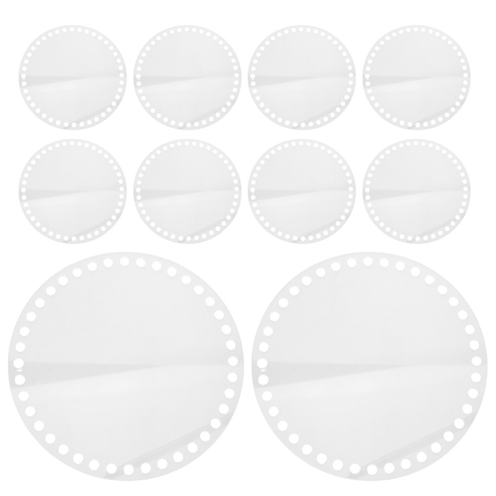 10Pcs Clear Acrylic Bag Bottom Shapers for Crochet DIY Durable Handcraft Boards