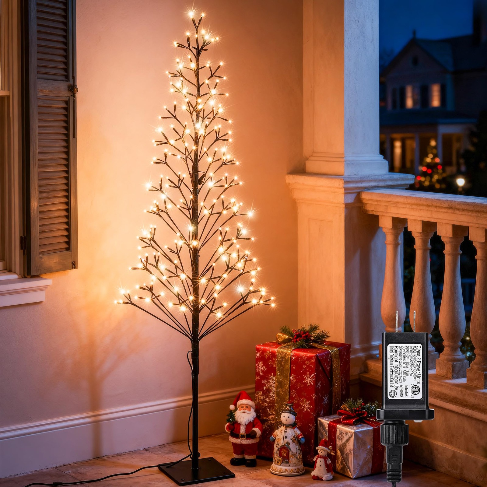 Lomotech Chritsmas Tree Lights – 216 Leds 5Ft String Tree, Warm White