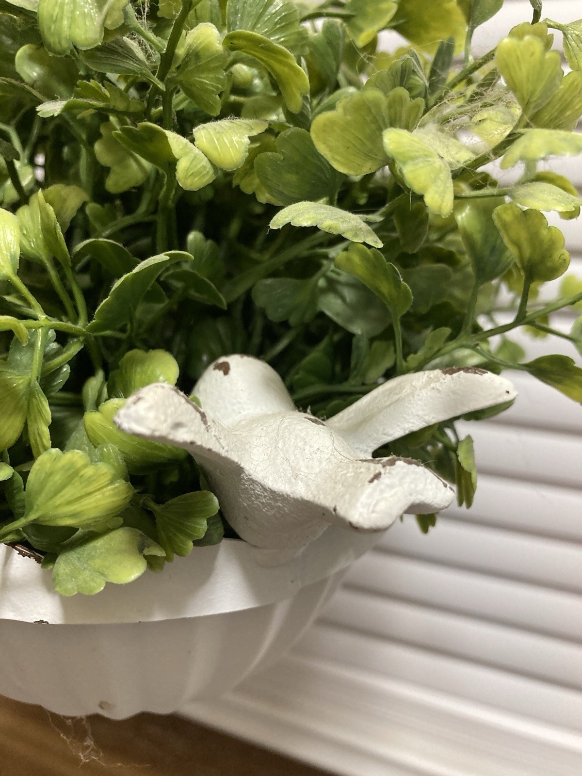 Hanging Planters With Artificial Green Foliage