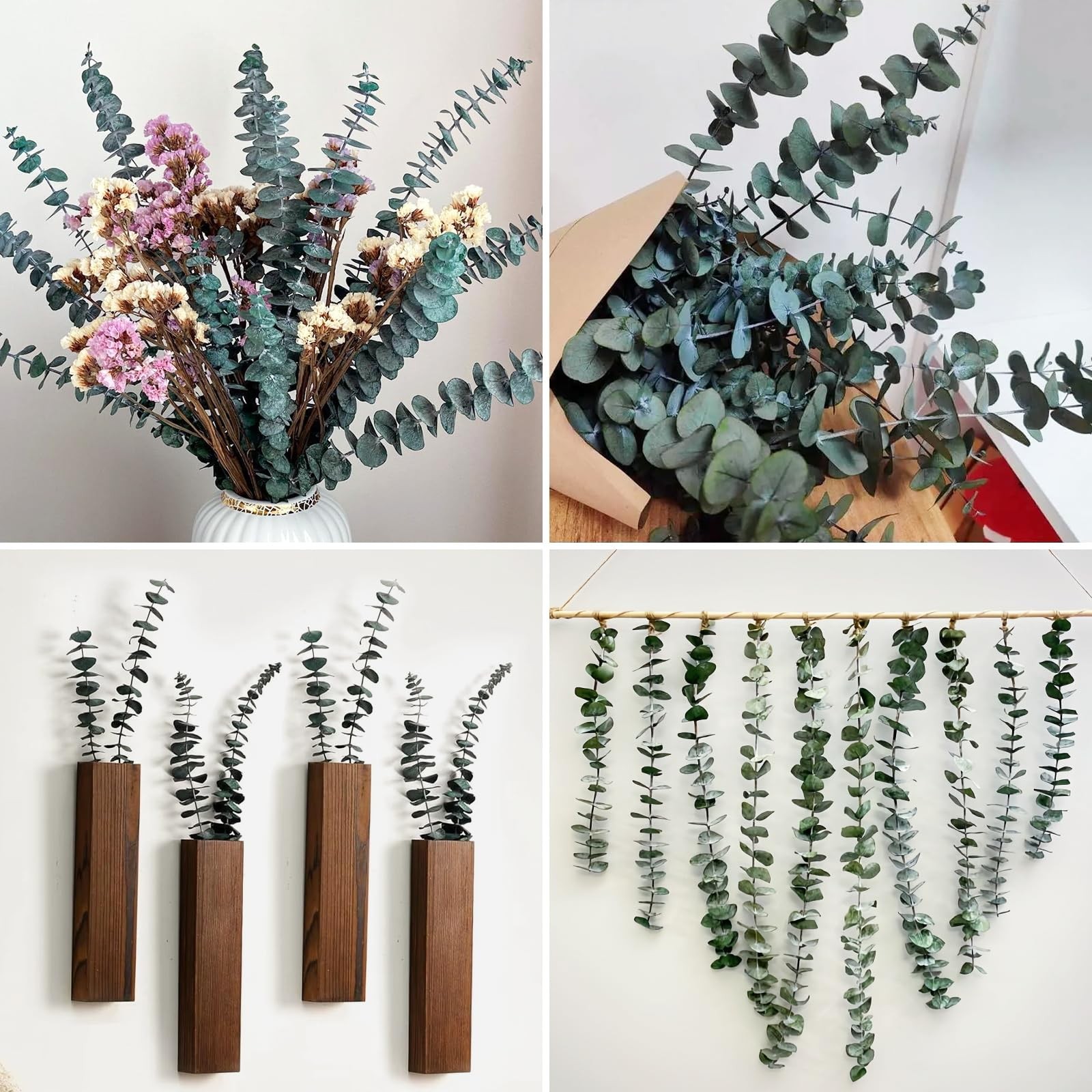 21 Pcs Real Dried Eucalyptus Stems, 17″ Preserved Natural Eucalyptus Plants f…