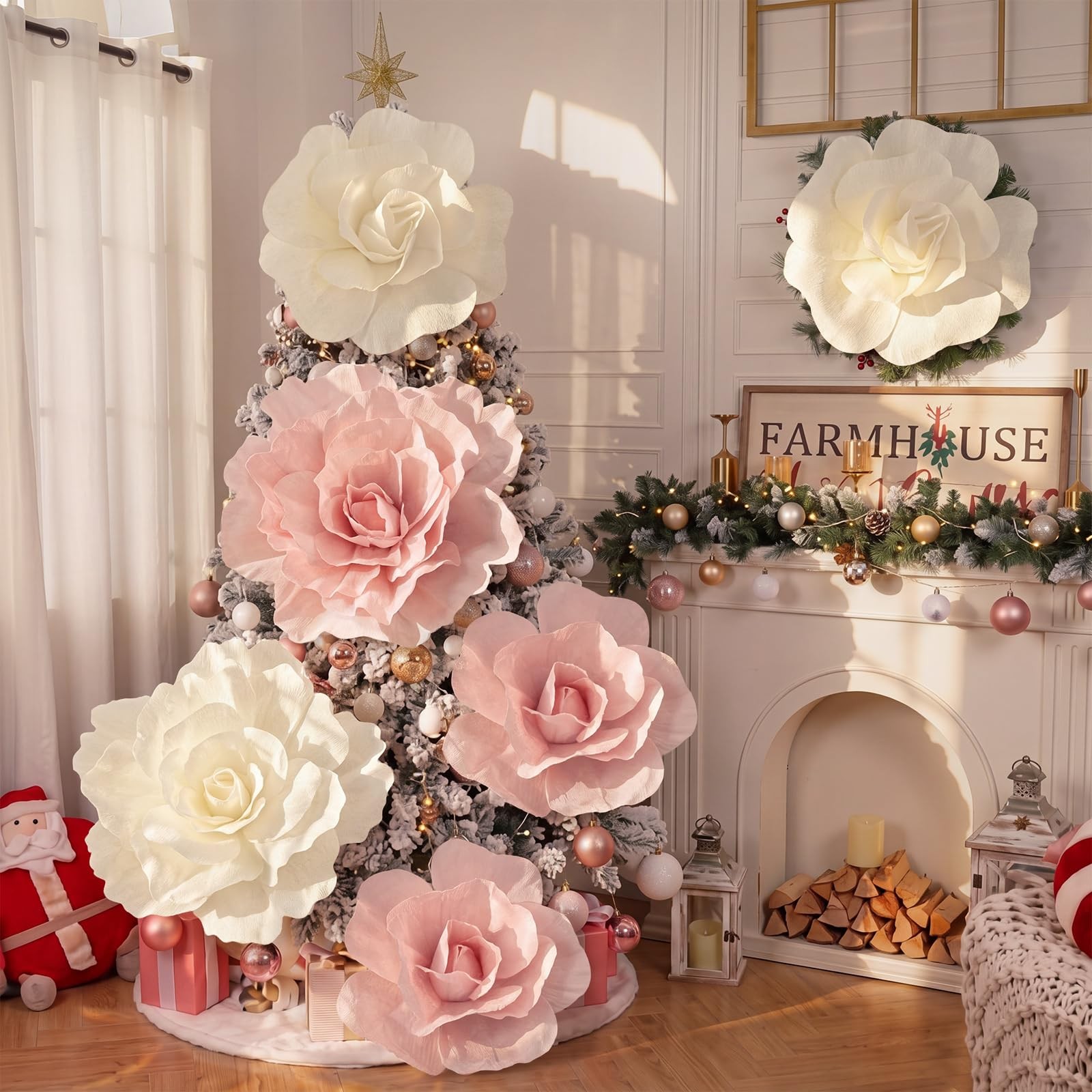 6 Pcs Artificial Giant Flowers for Decoration 12, 20 Inch Wedding Large White…