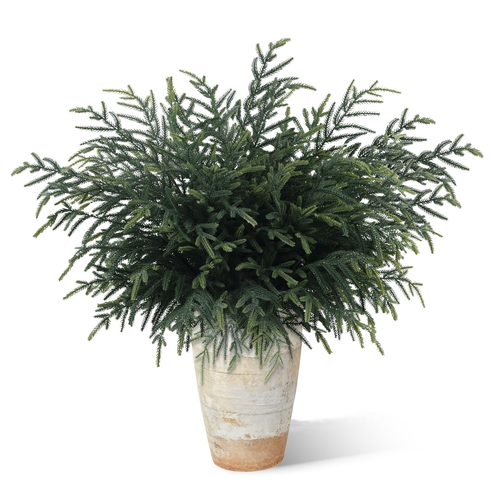 Lofeijxufj 36 Inch Real Touch Norfolk Pine Branches, 8 Pcs Artificial Faux Ce…