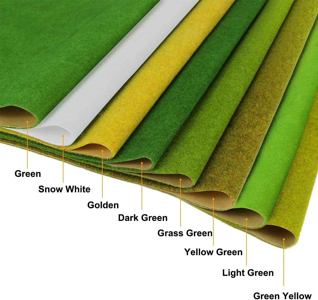 Realistic Model Grass Mat 40x100cm DIY Scenery Craft Mat for Train Layouts