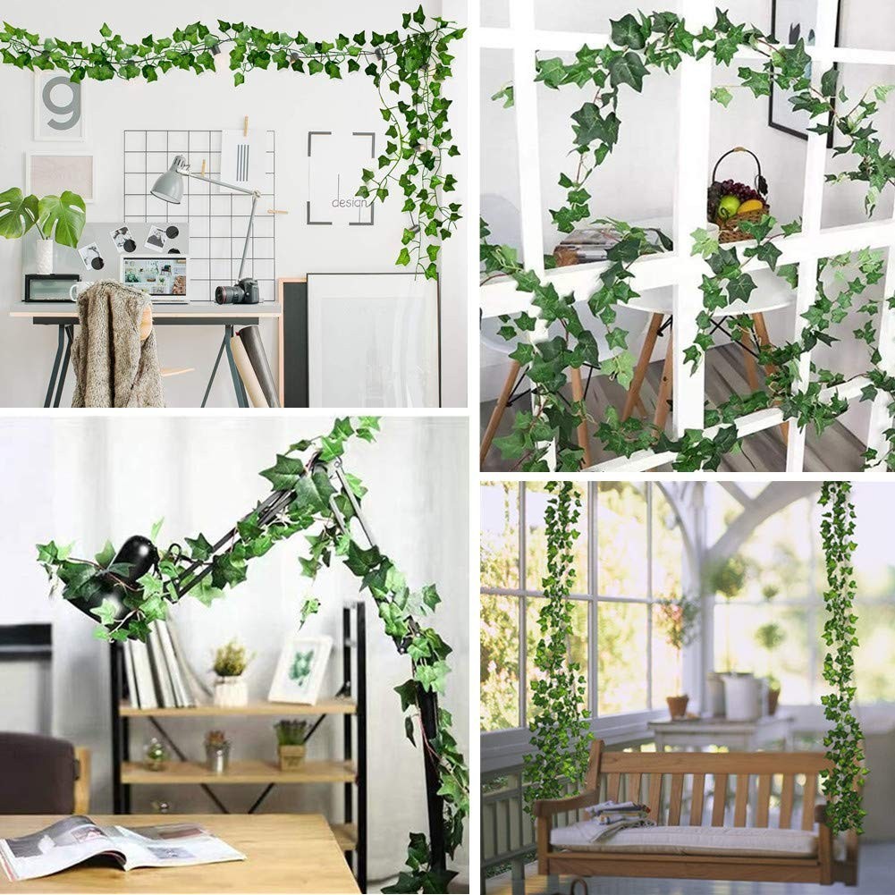 168ft Artificial Ivy Vine Garland – Fake Greenery for Home, Garden, Wedding Deco