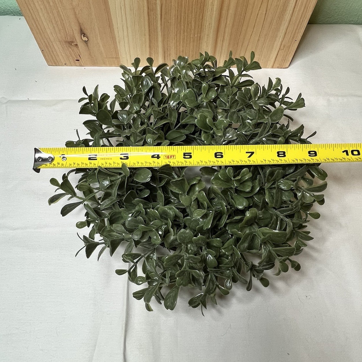 Set of 4 Faux Boxwood Candle Rings 10″ Greenery Mini Wreaths Farmhouse Decor