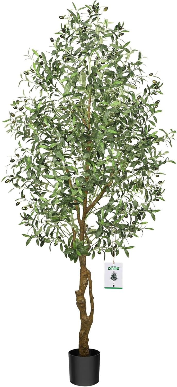 5.9ft Artificial Tree Indoor with Leaves and Fruits Faux Olive Tree