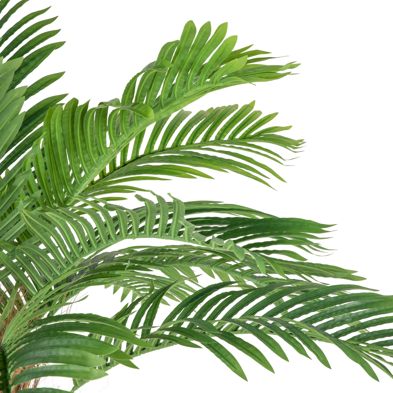 Northlight 7.25 Potted Artificial Green and Brown Phoenix Palm Tree