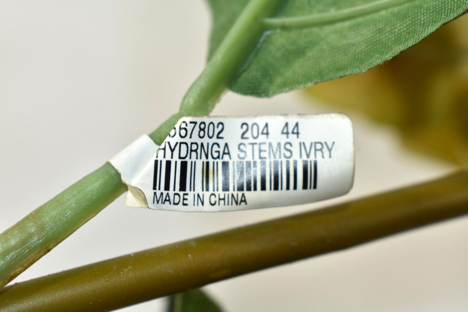 Pottery Barn Faux Hydrangea Ivory Branch Artificial Flower 26″ Stem NEW NOS