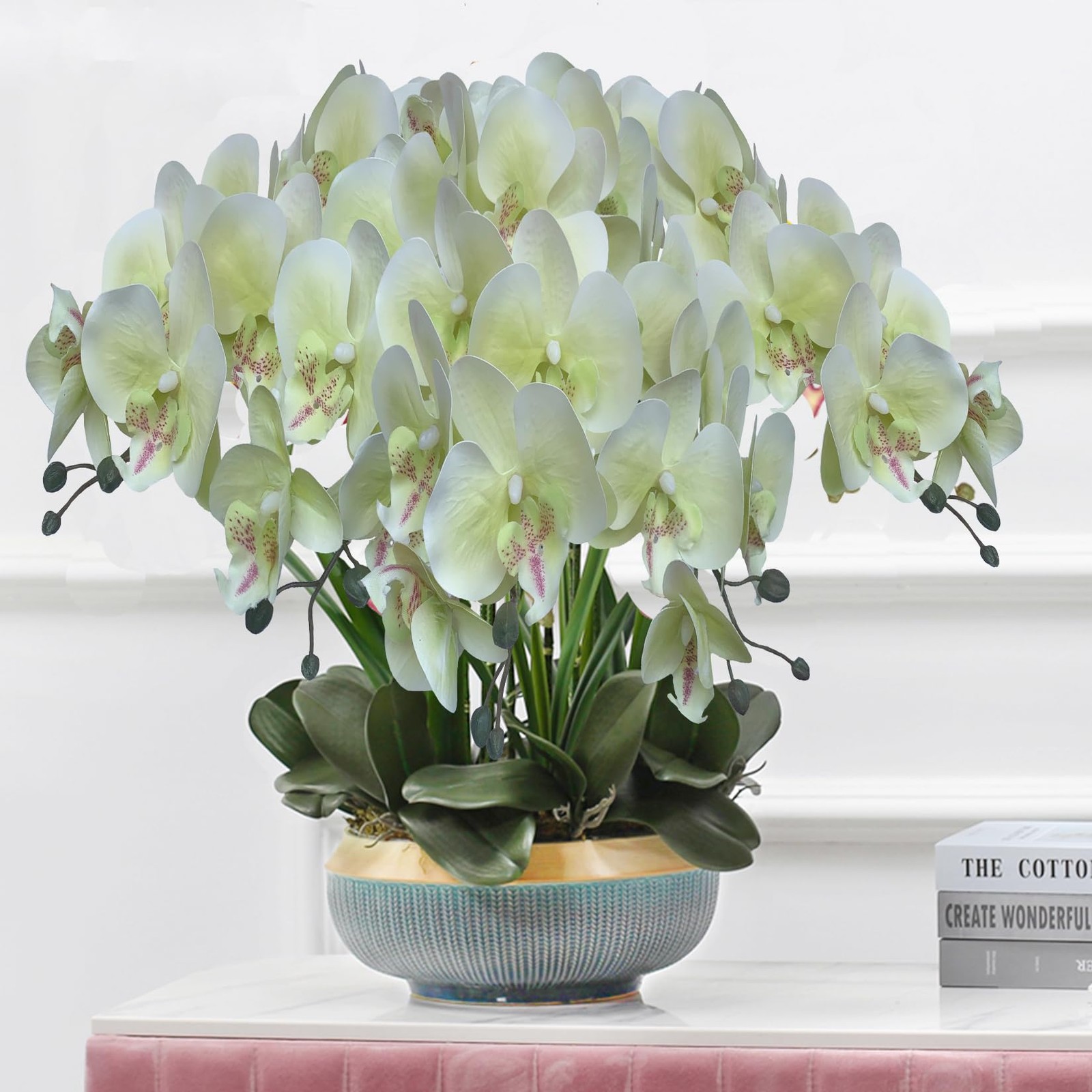 32 Inch Artificial Phalaenopsis Flowers 6 Pcs Artificial Orchid Flowers Stem …
