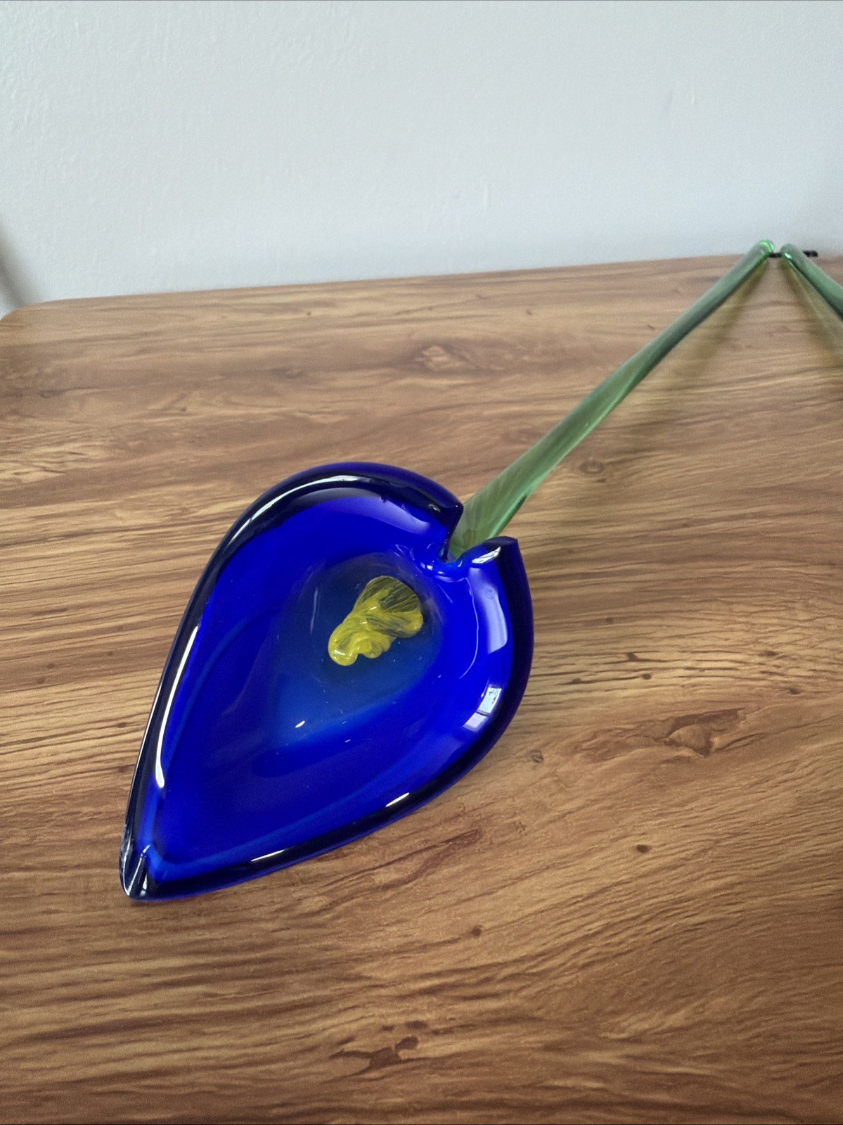 Hand Blown Vintage Glass Flowers ( Made In Italy). 20 Inches Tall