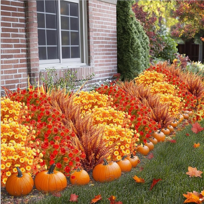 Realistic 20 Bundle Fall Floral Set – Perfect for Thanksgiving & Seasonal Decor