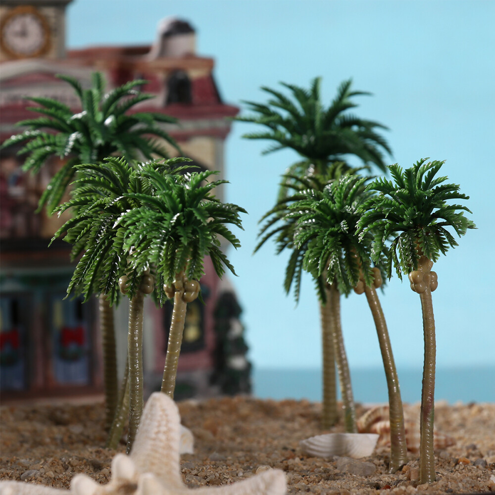 15PC Landscape Model Tree Scenery Model Coconut Palm Trees HO N Z Scale