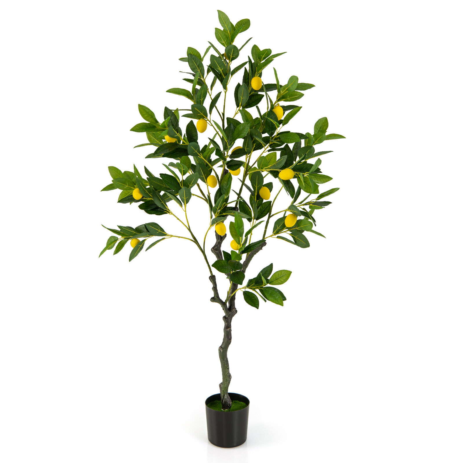 Artificial Lemon Tree 4 FT Tall Fake Plant w/Lemon Fruits Office Decor