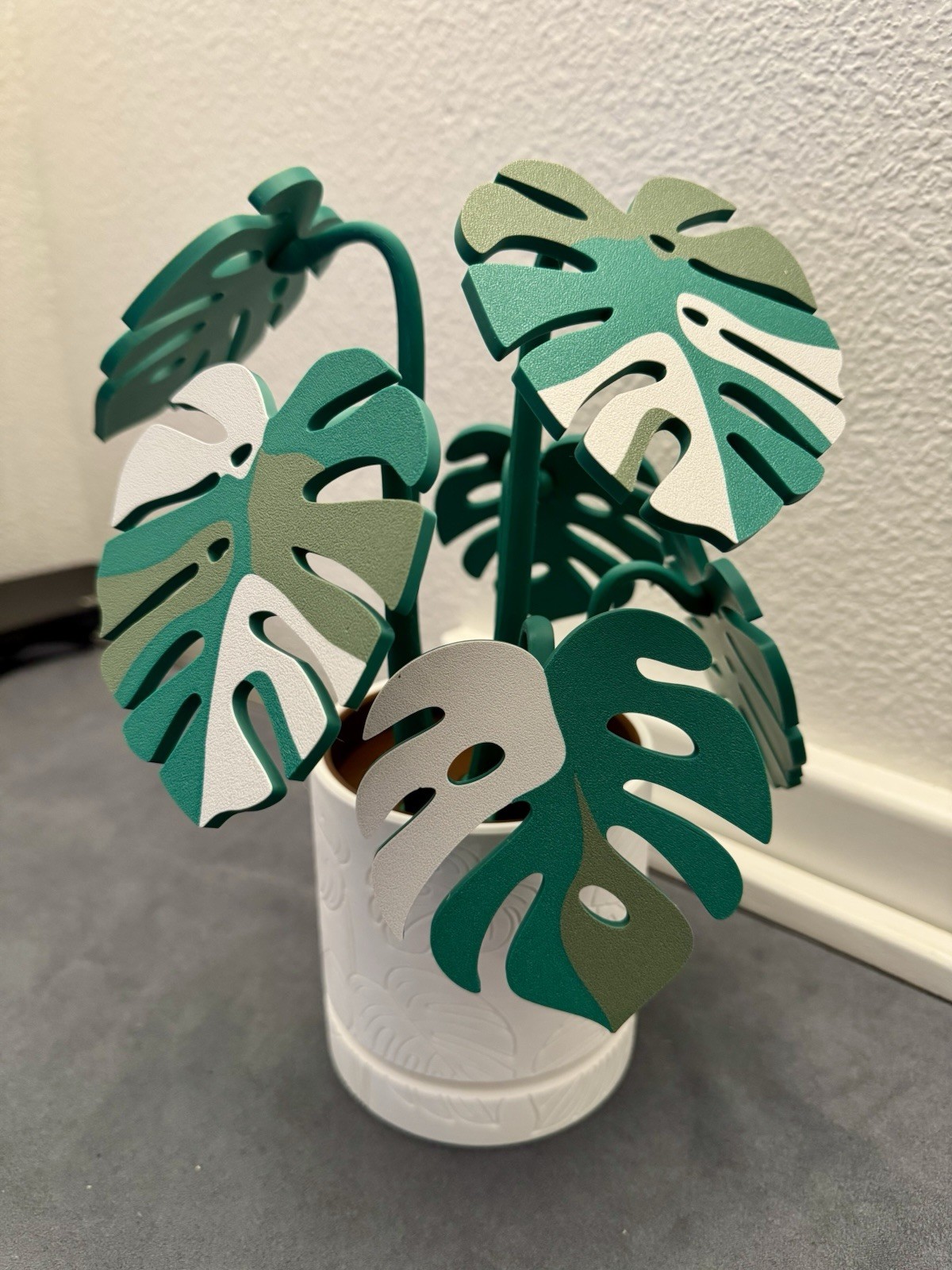 3D Printed- Monstera Coasters Plant with Pot