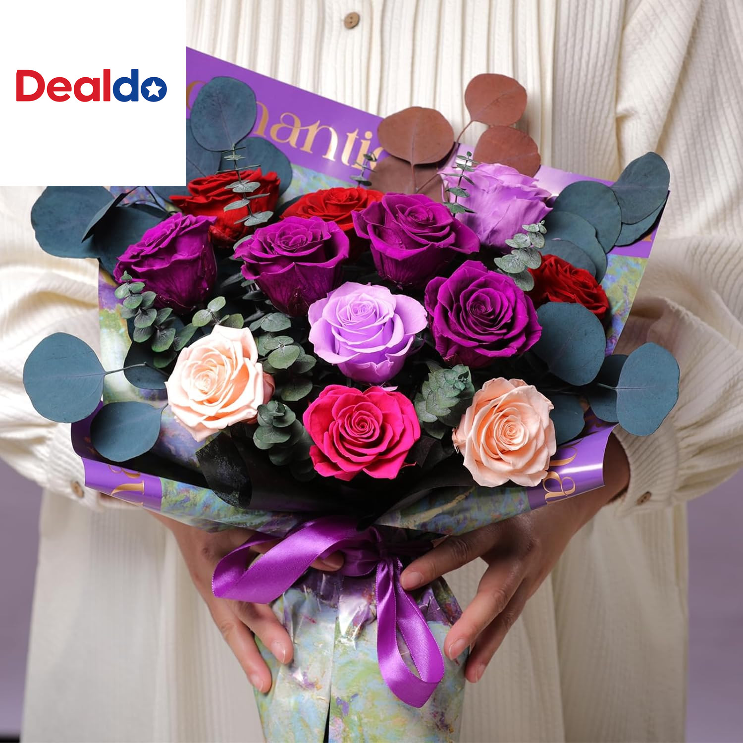 Flowers for Delivery Birthday Flowers Gift for Her,Preserved Flowers Bouquet 12