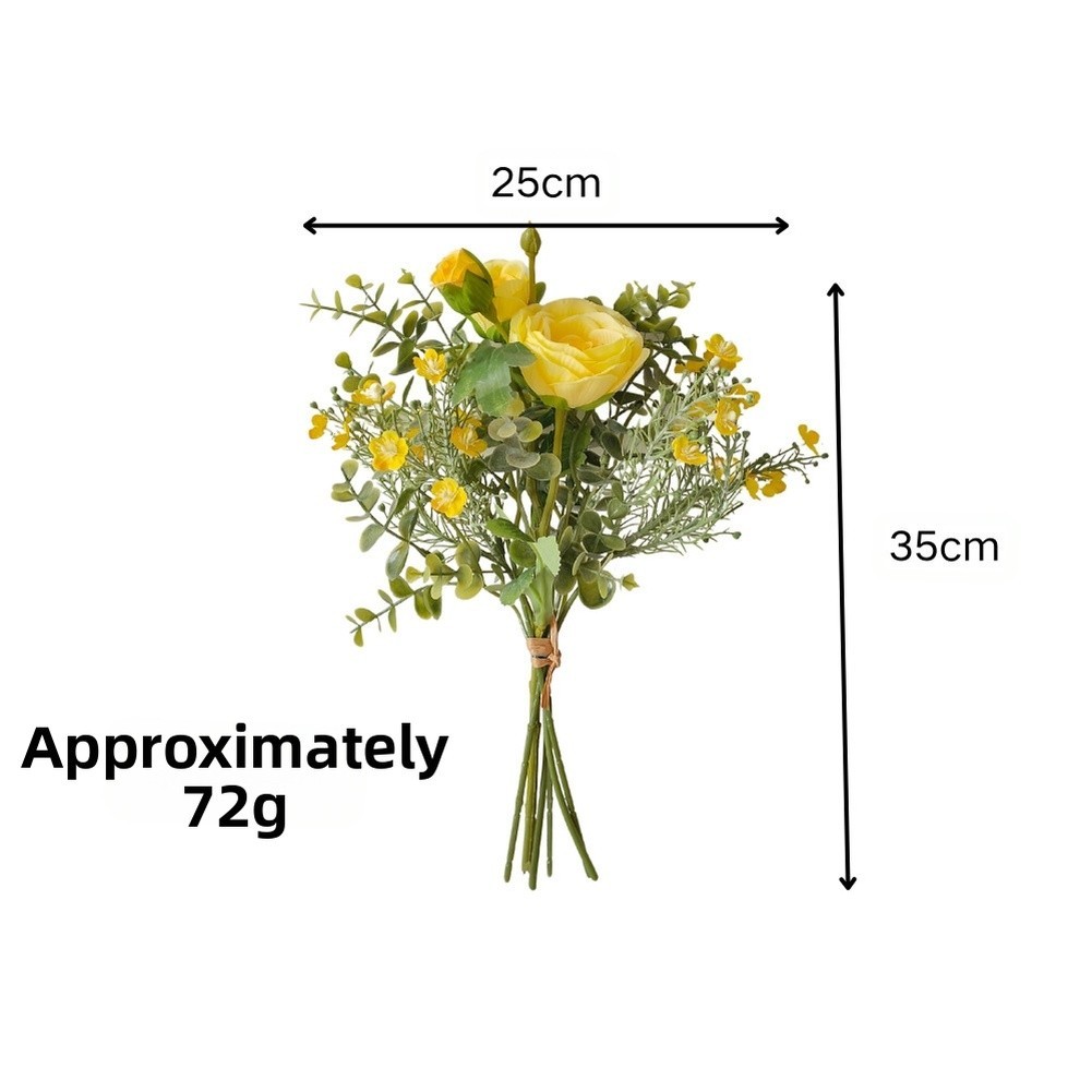 Silk Artificial Lotus Flower Bouquet Wedding Handheld Fake Flowers Home Decor