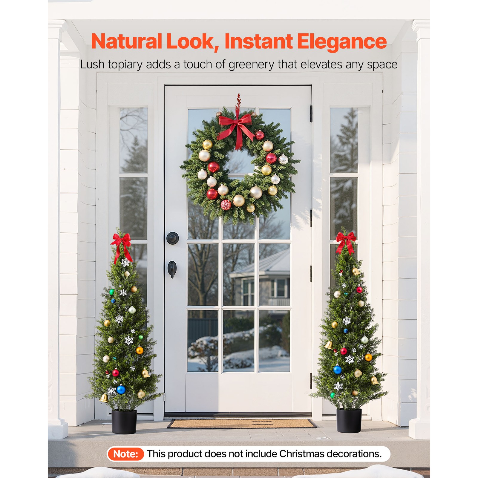 Uimoso 48-Inch Artificial Cedar Tree for Outdoor and Indoor Decoration