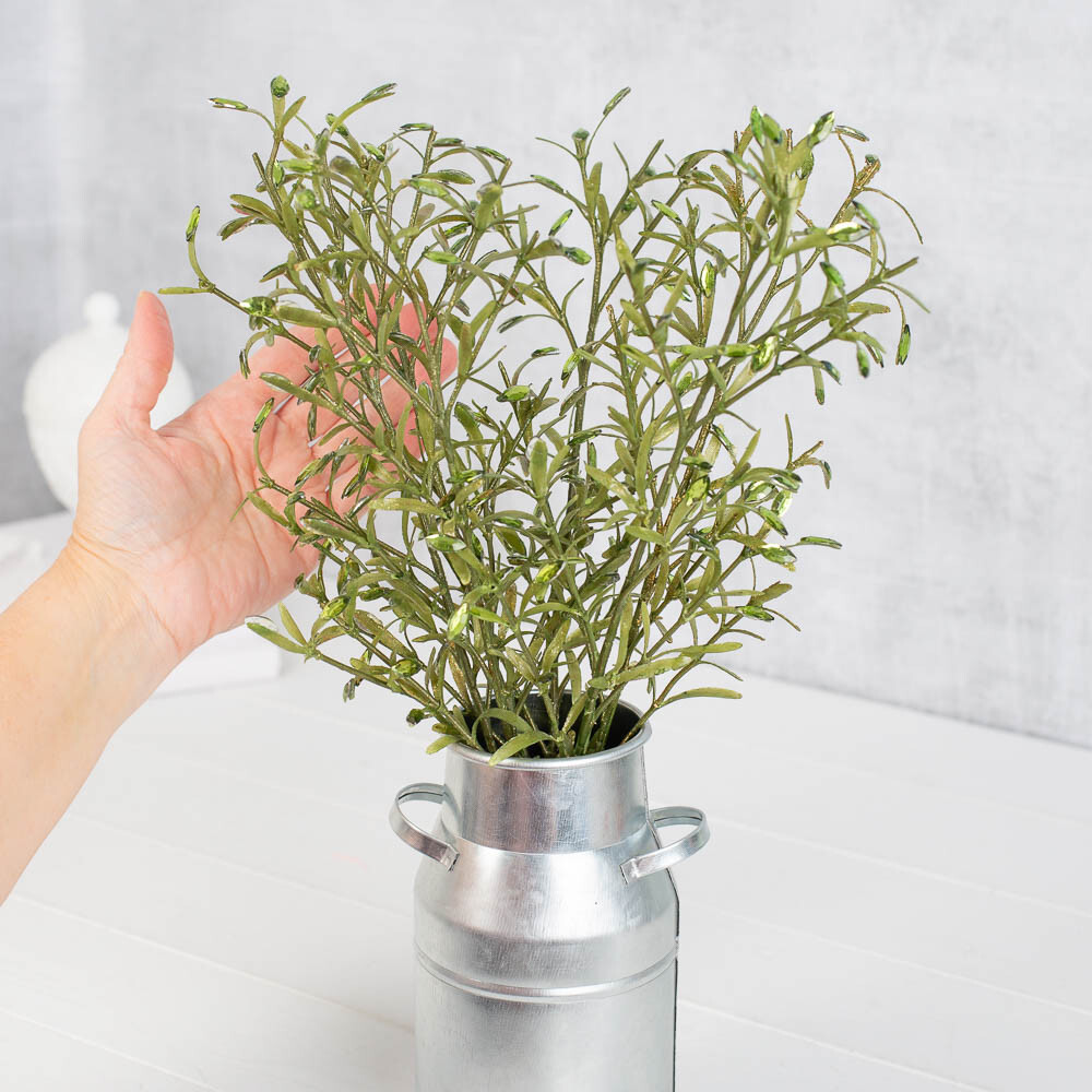 Package of 6 of Green Rosemary Faux Diamond 16″ Sprays