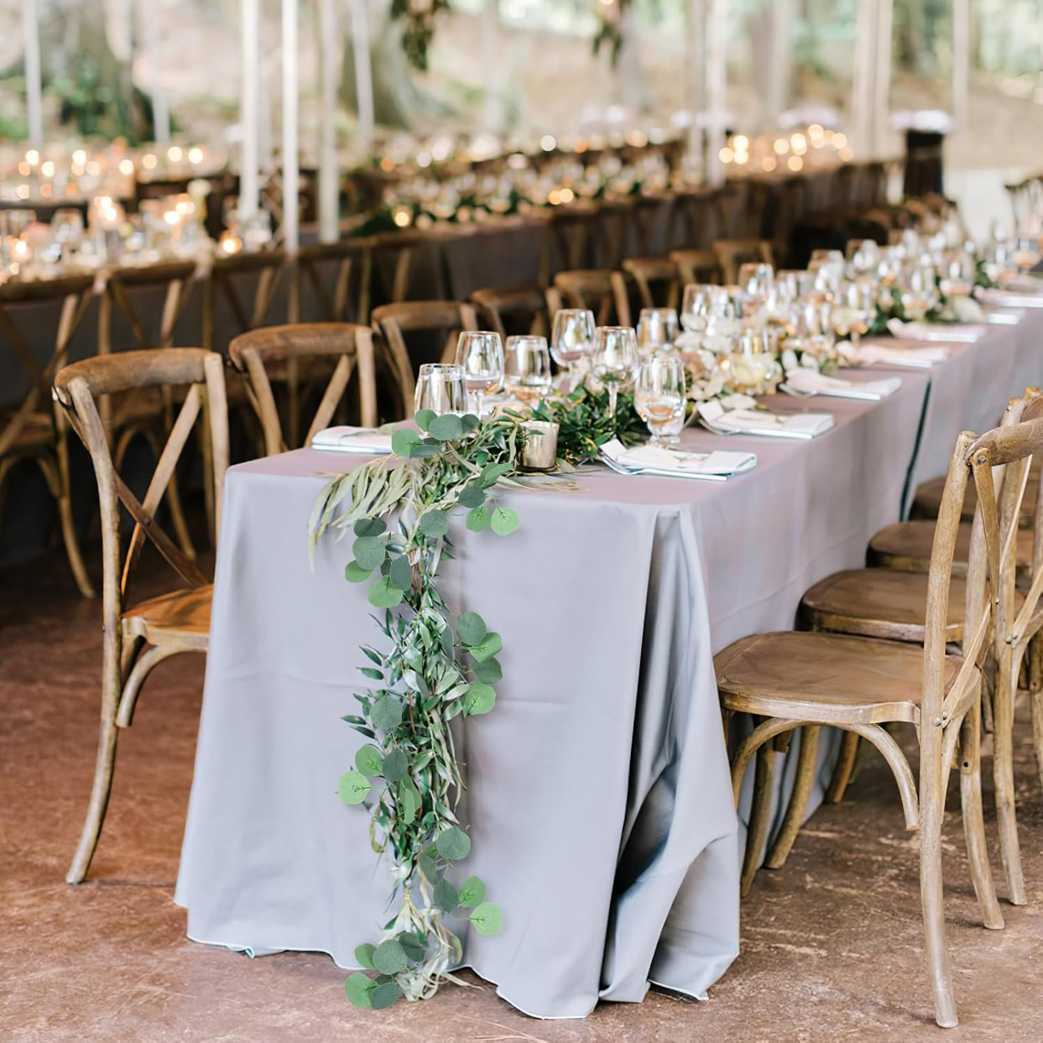 72Pcs Artificial Eucalyptus Garland for Wedding, Party & Home Decor