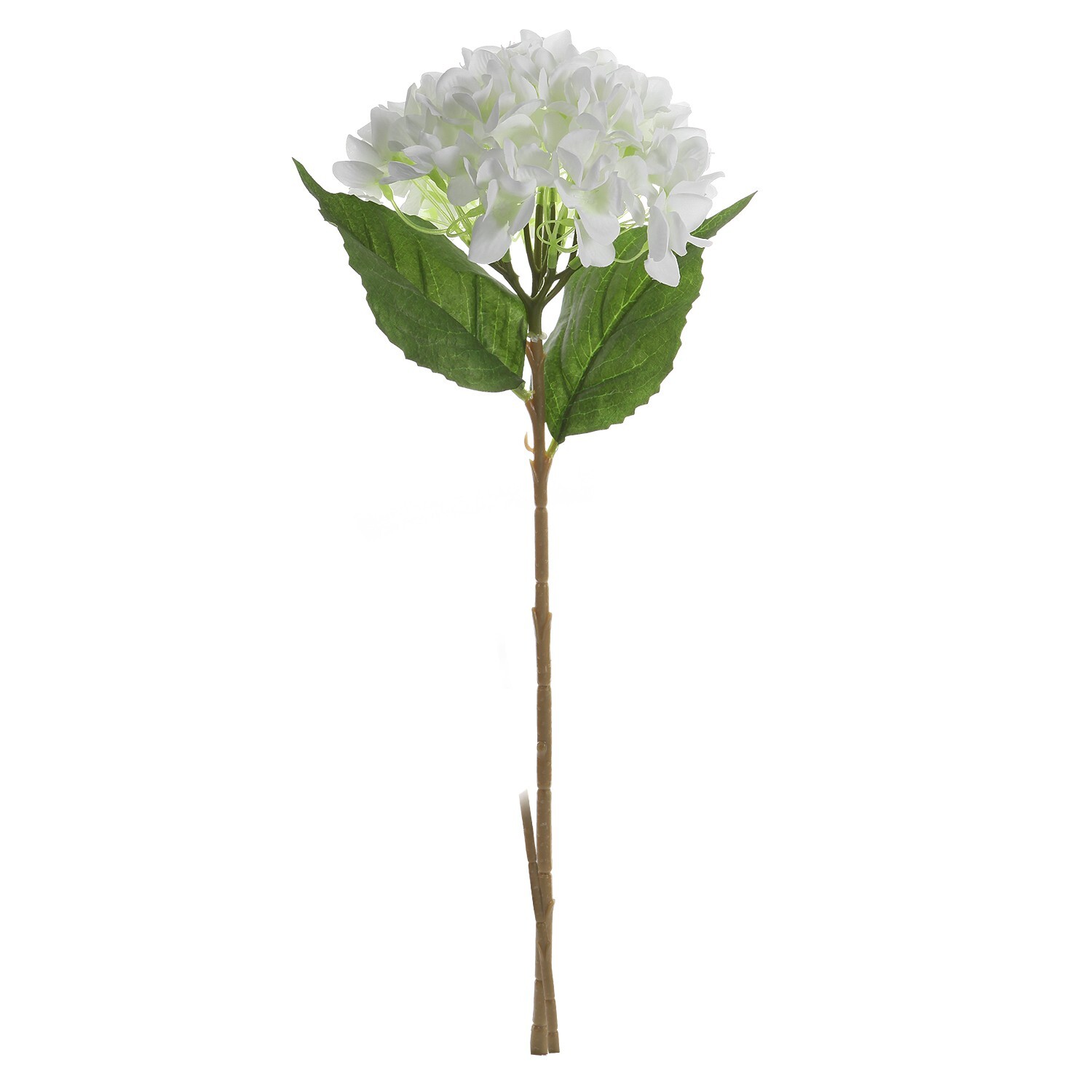 EZFLOWERY 5 Pcs Artificial Silk Hydrangea Flowers 18” Bouquet Arrangement White
