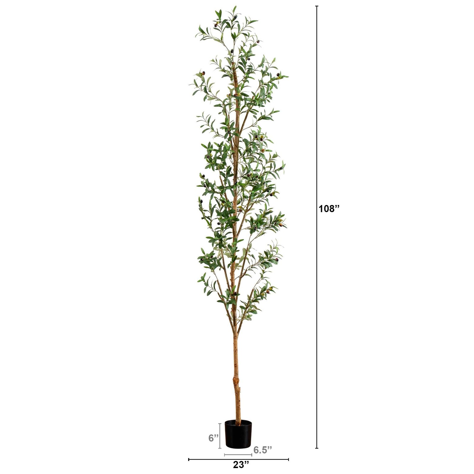 9Ft Artificial Green Tree Mediterranean Style Home Decor Accent Plant