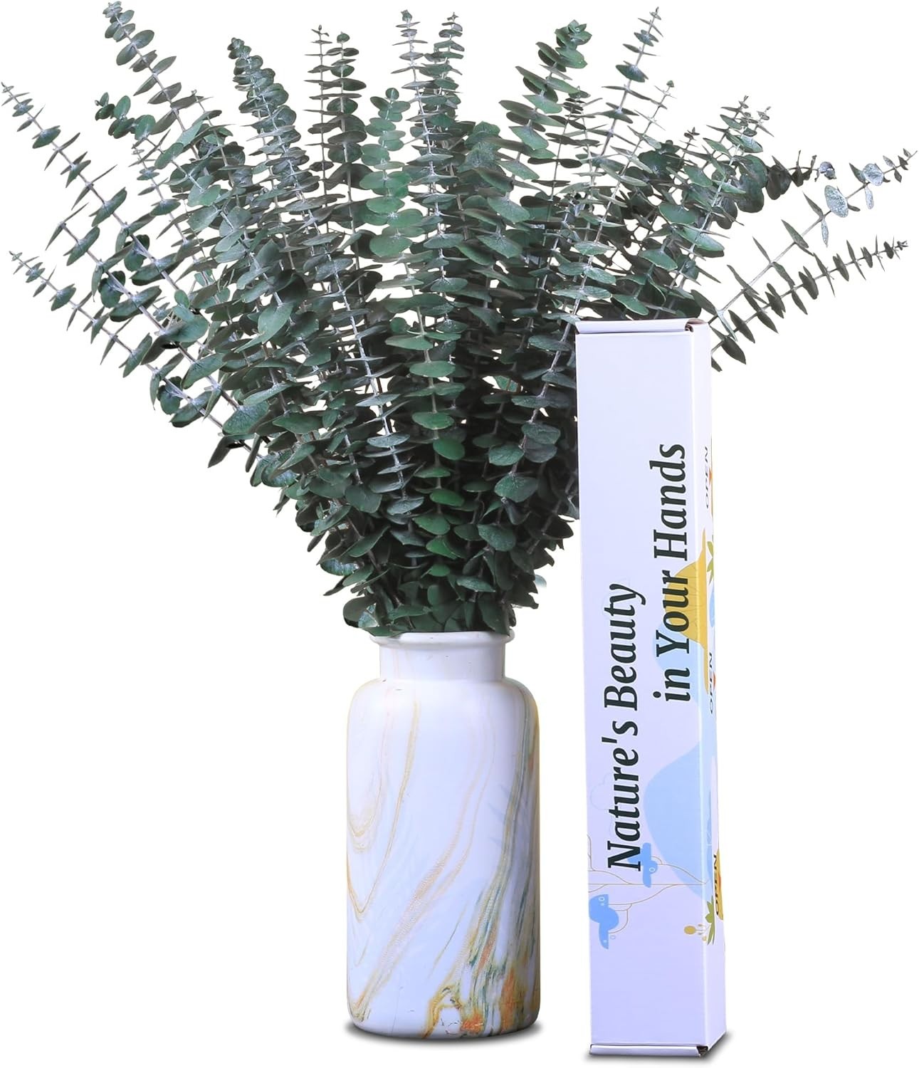 30Pcs Dried Eucalyptus Stems, 17″ Real Preserved Eucalyptus Plant for Shower, Fr