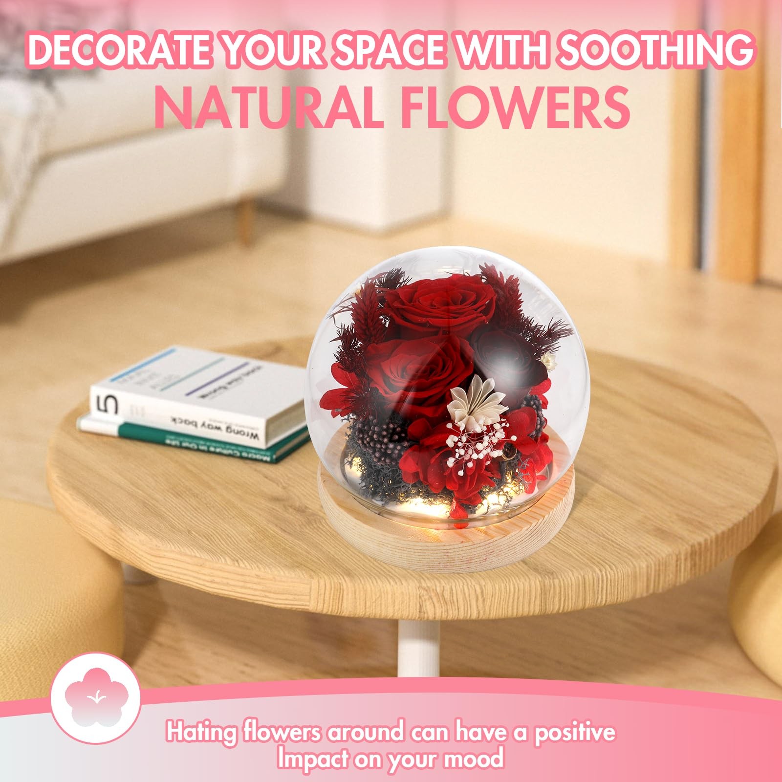 Luxury Preserved Flowers Real Roses In Gift Box For Mom Grandma Wife Teacher