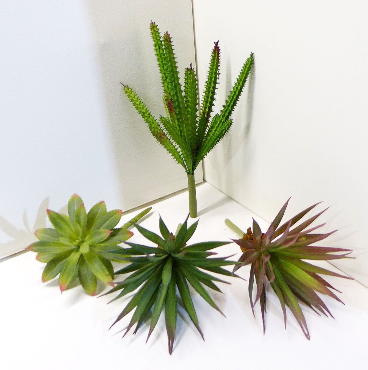 4 Pcs Artificial Plastic Plants Cactus Agaves Succulents (#128) Home Decoration