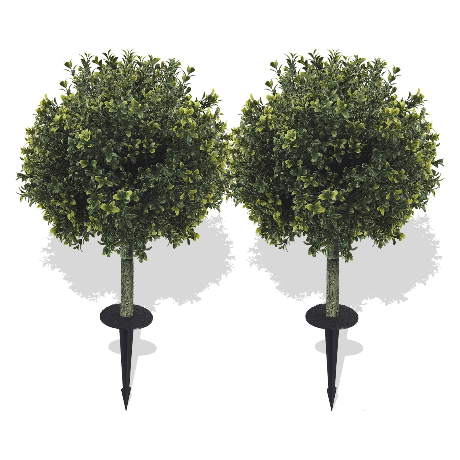 2pack Artificial Boxwood Topiary Ground Stakes,Patio PathwayOutdoor Garden Decor