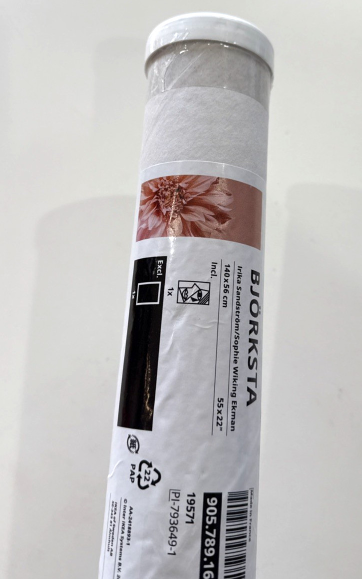 IKEA BJORKSTA Picture Flowers-in Pink 55×22″ (Canvas Only) New