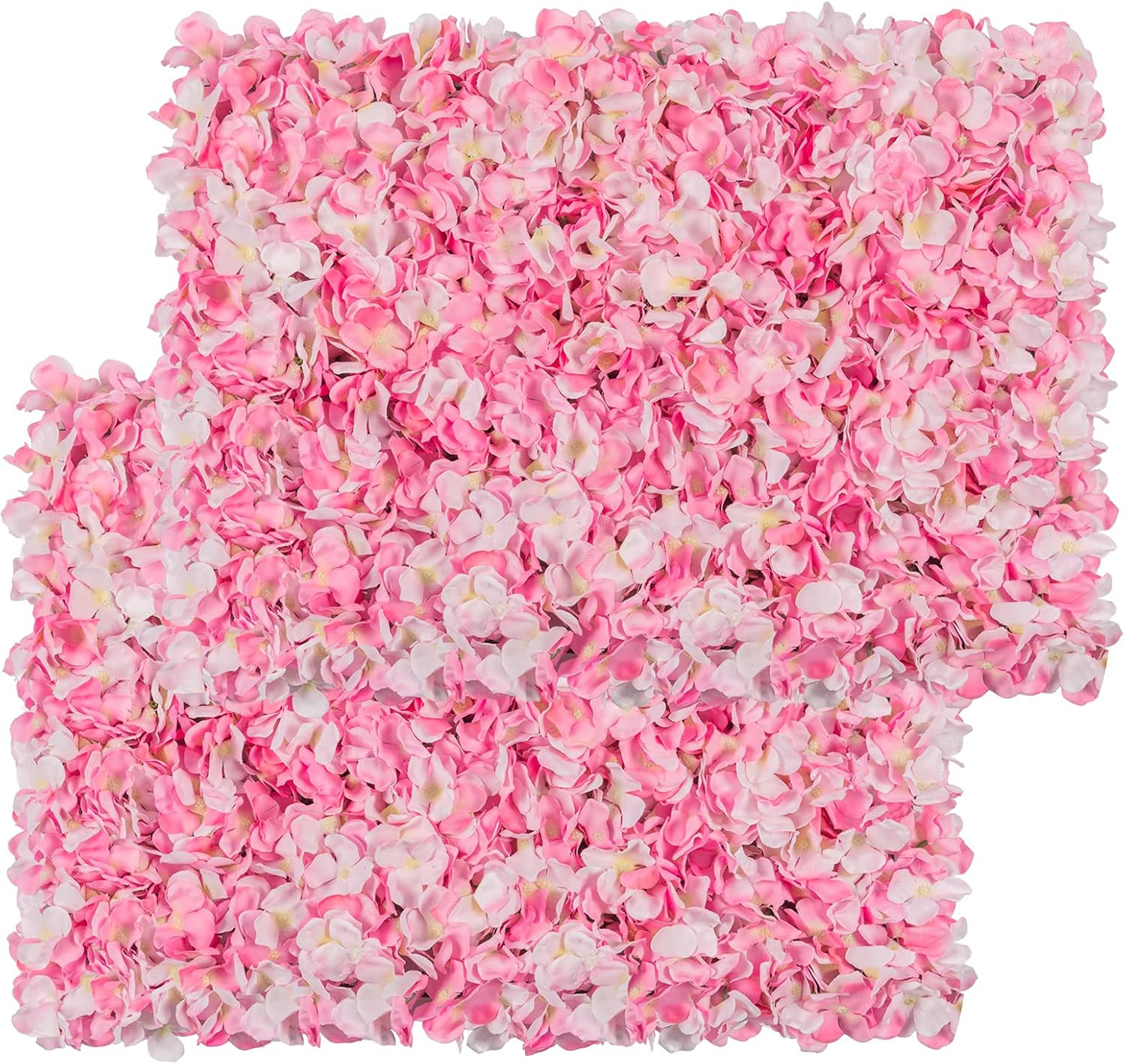 Flower Wall Panel Set, U’Artliens Artificial Wall Flower Backdrop 24X16 Inch 3D