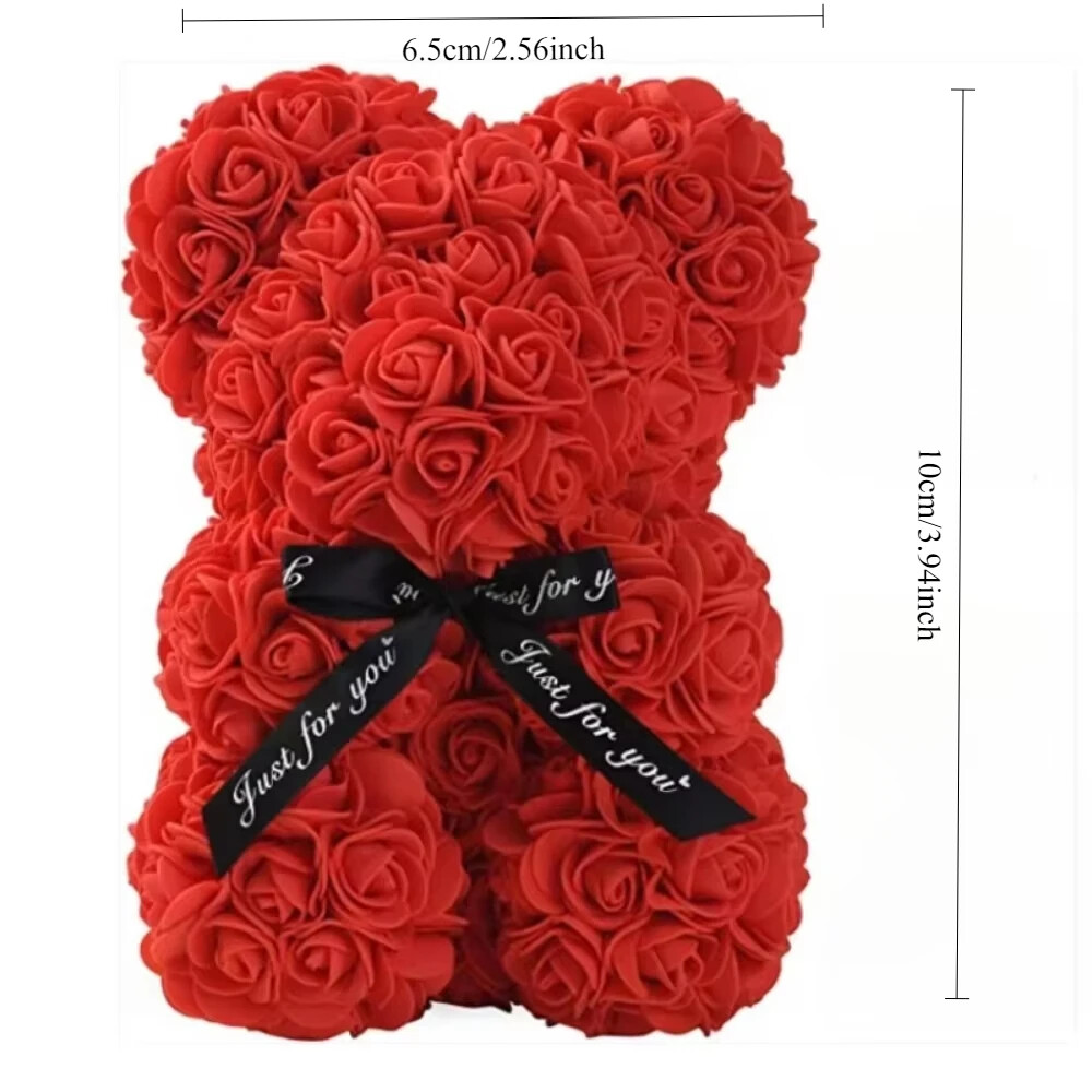 Valentine Artificial Flower EternalRed Rose Teddy Bear best gift your sweetheart