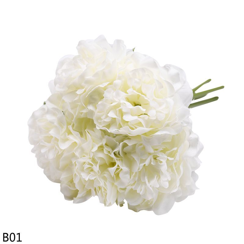 8cm 5 Head Artificial Peony Flower Fake Plant Wedding Bouquet And Home Decor NEW