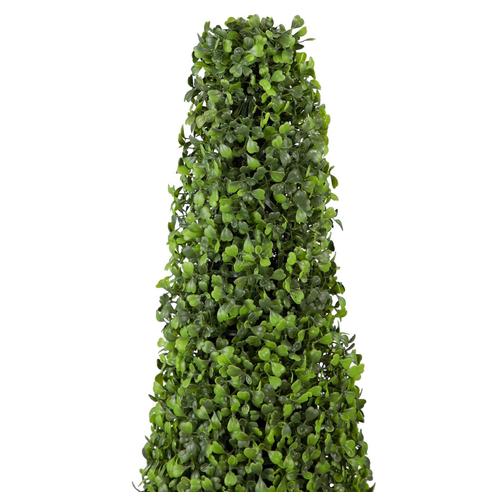 Northlight 45IN Potted Artificial Two Tone Green Triangular Boxwood Topiary
