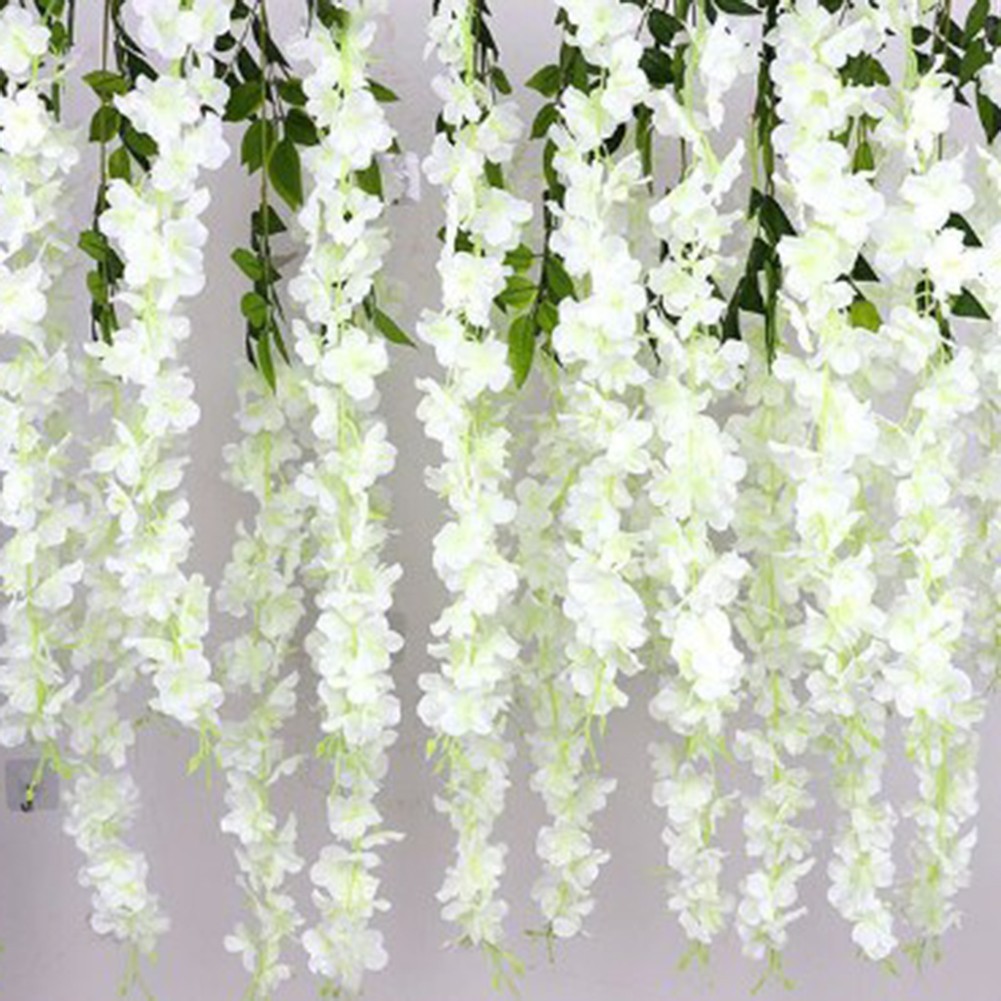 High Quality Silk Hanging Flower Table Backdrops Beautiful Wisteria Flowers Note