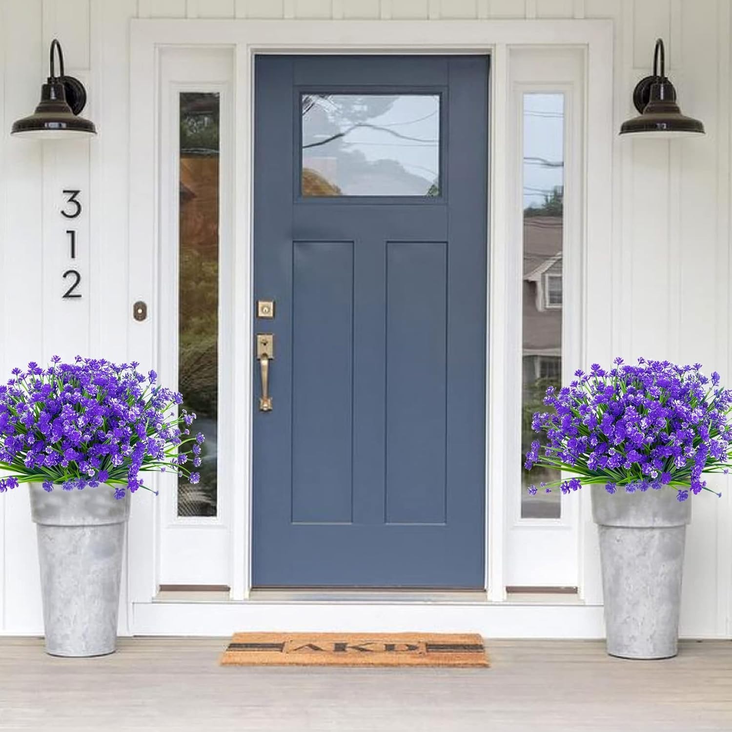 Vibrant 12 Pack of Purple Faux Flowers – Indoor & Outdoor Decoration Solution
