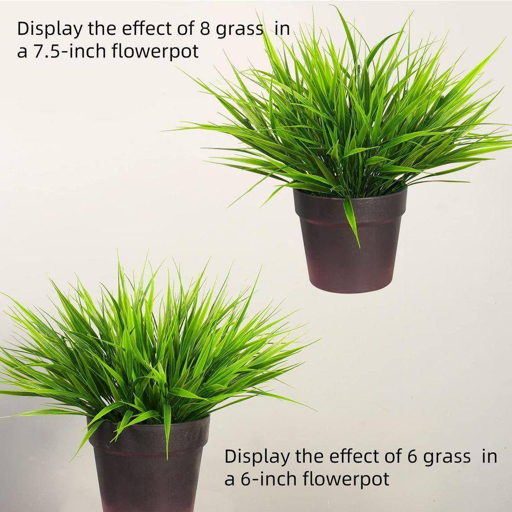 15.74In. Green 12Bundles Artificial Other Plants Outdoor Fake Monkey Grass with