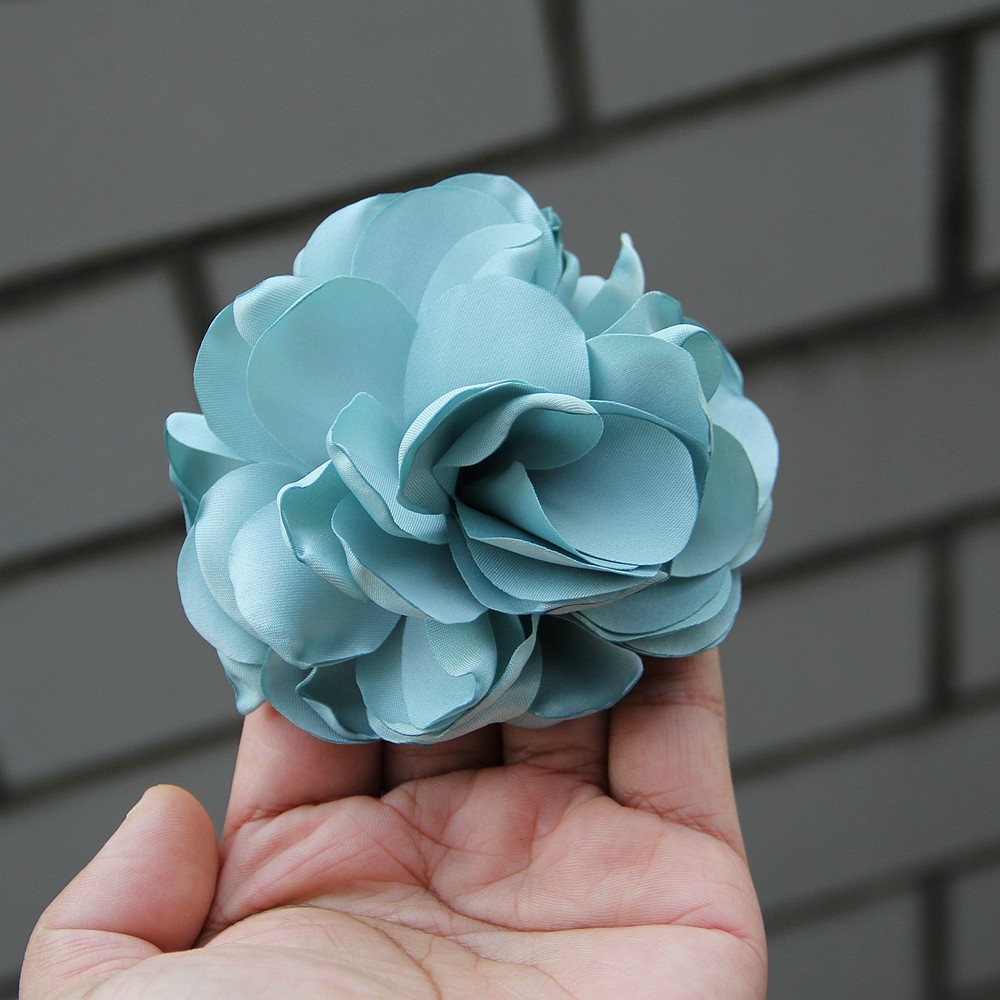 9cm French Fashion Cloth Art Flower For Women Handmade Fabric Corsage Lapel