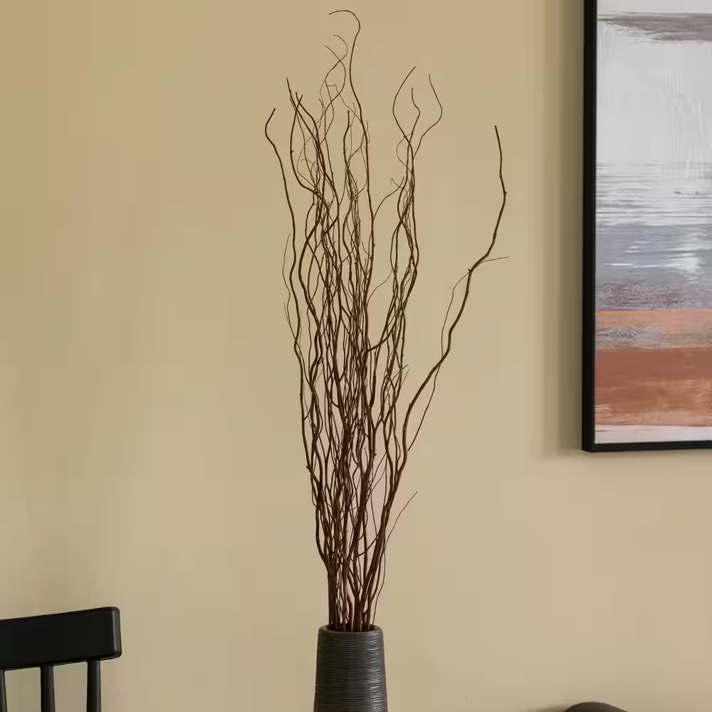 57 In. Brown Natural Dry Branches Authentic Willow Birch Sticks for Home Decorat