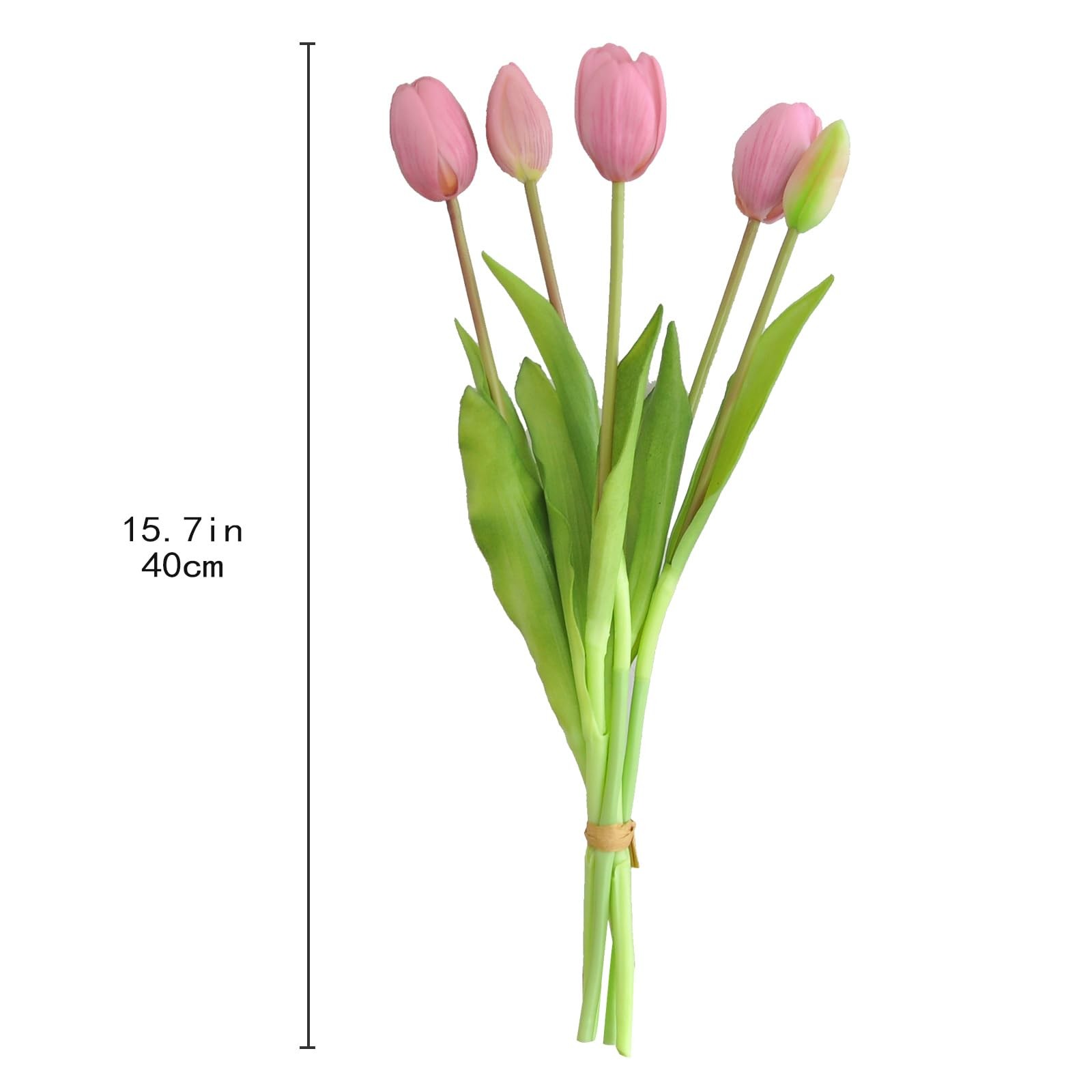 15pcs Artificial Tulip Flowers, Real Touch Latex Tulip Bouquets, Fake Tulip B…