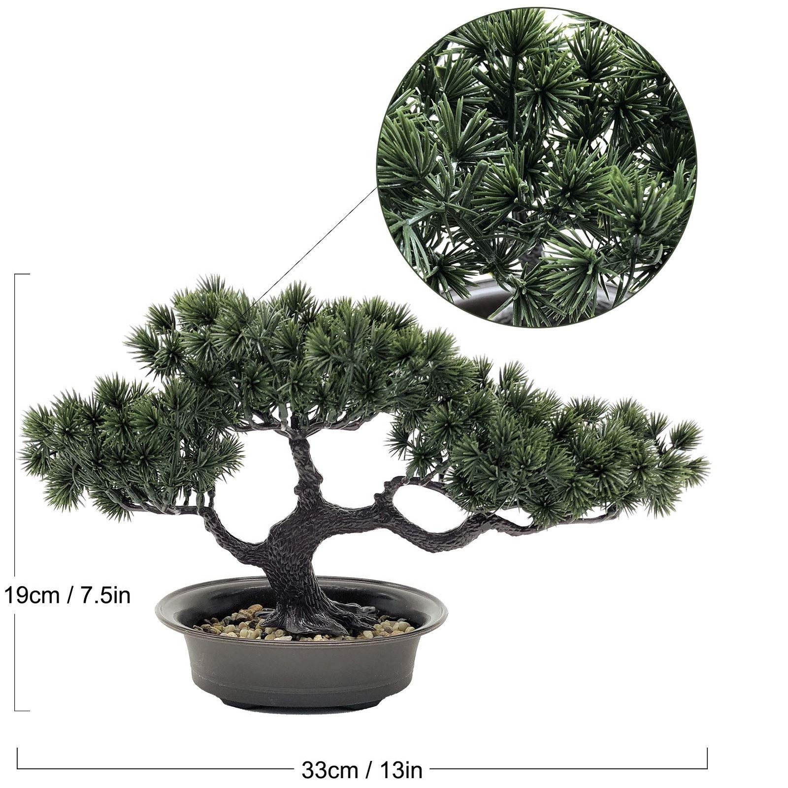 Artificial Bonsai Tree Fake Plant Decoration Potted Tree Small Faux House Pla…