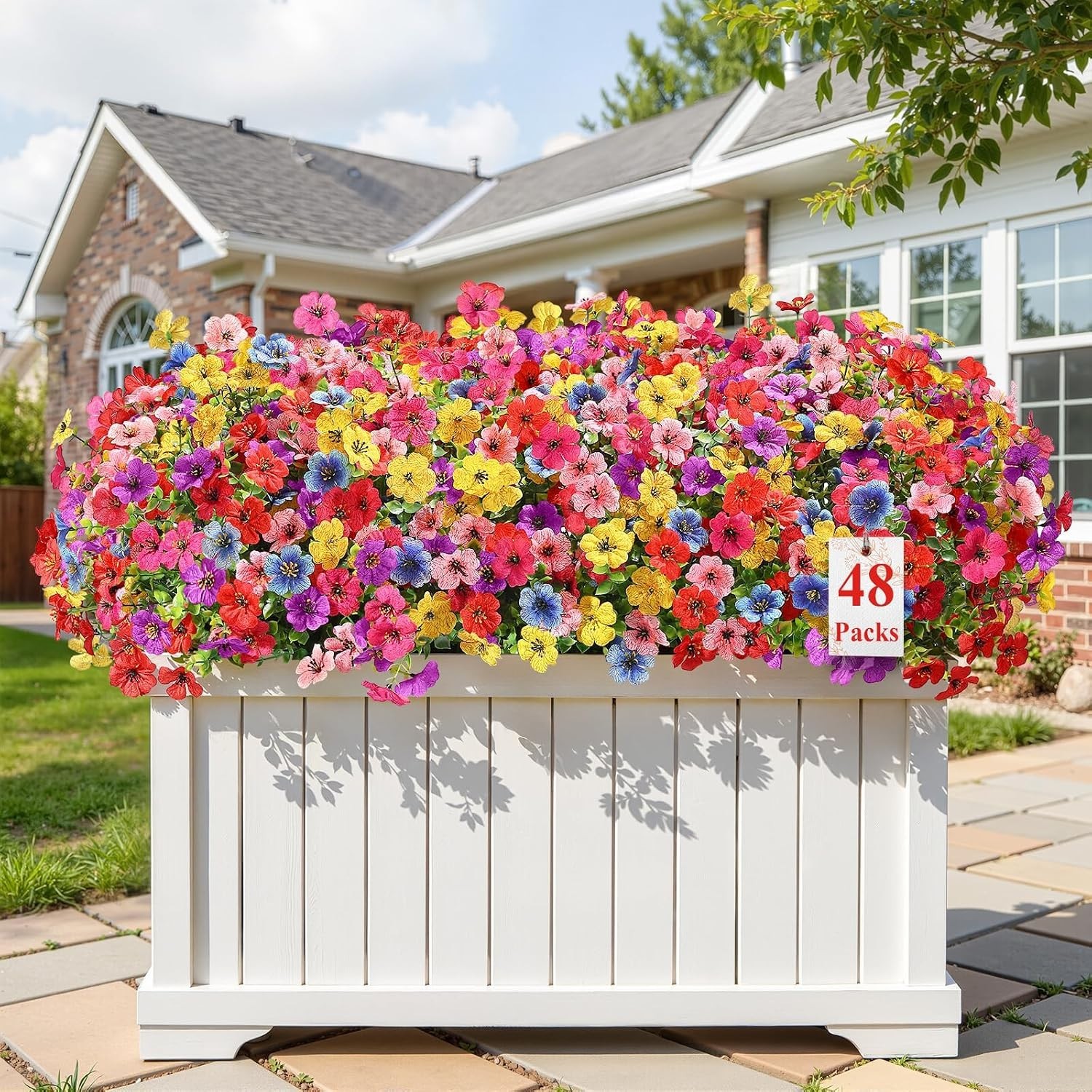 UV Resistant Silk Artificial Flowers Mix 6 Colors